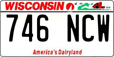 WI license plate 746NCW