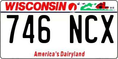 WI license plate 746NCX