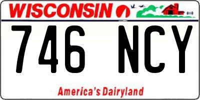 WI license plate 746NCY