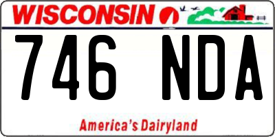 WI license plate 746NDA
