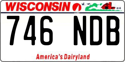 WI license plate 746NDB
