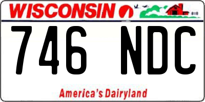 WI license plate 746NDC