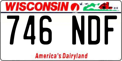 WI license plate 746NDF