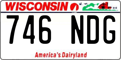 WI license plate 746NDG
