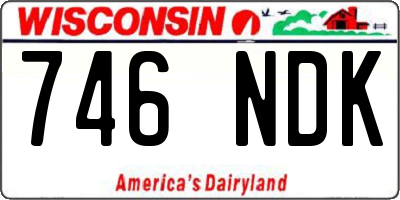 WI license plate 746NDK