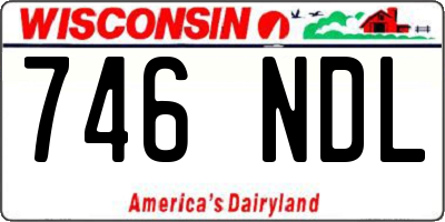 WI license plate 746NDL