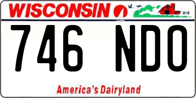 WI license plate 746NDO