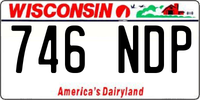 WI license plate 746NDP
