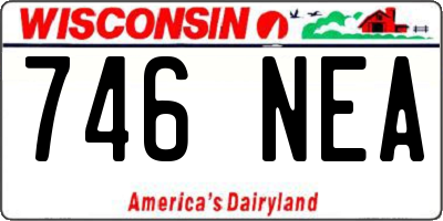 WI license plate 746NEA