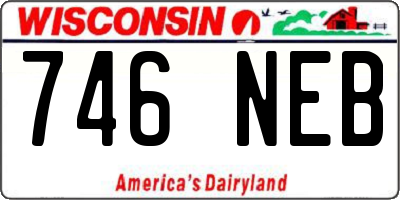 WI license plate 746NEB