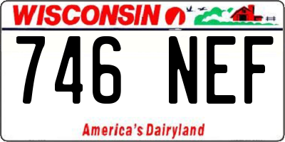 WI license plate 746NEF