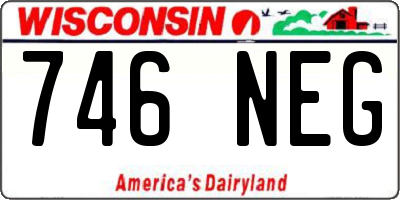 WI license plate 746NEG