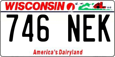 WI license plate 746NEK