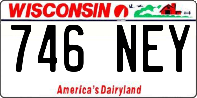 WI license plate 746NEY