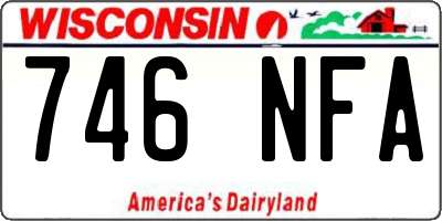 WI license plate 746NFA