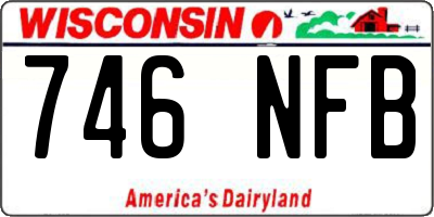 WI license plate 746NFB