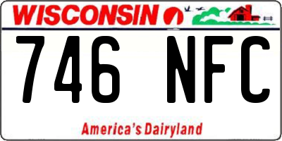 WI license plate 746NFC