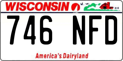 WI license plate 746NFD