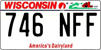 WI license plate 746NFF