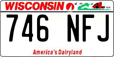 WI license plate 746NFJ