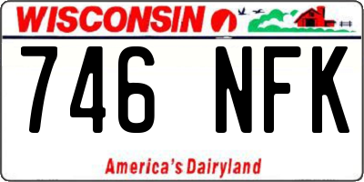 WI license plate 746NFK