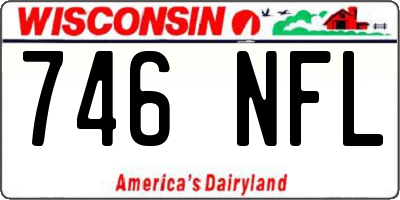 WI license plate 746NFL