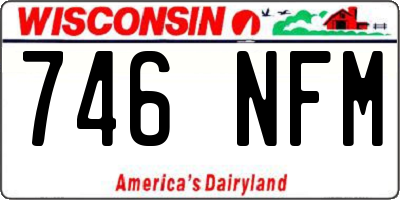 WI license plate 746NFM