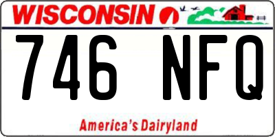 WI license plate 746NFQ
