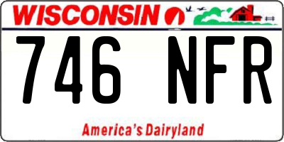 WI license plate 746NFR