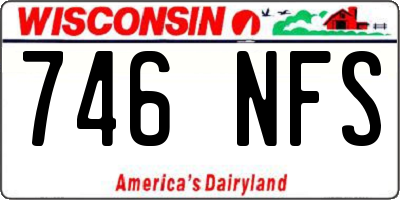 WI license plate 746NFS