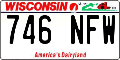 WI license plate 746NFW