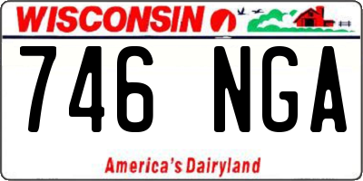WI license plate 746NGA