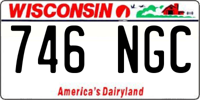 WI license plate 746NGC