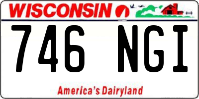 WI license plate 746NGI
