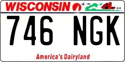 WI license plate 746NGK