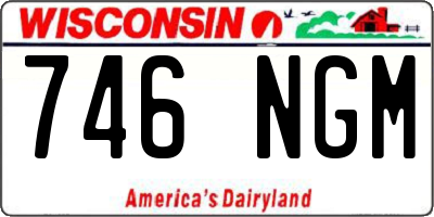 WI license plate 746NGM