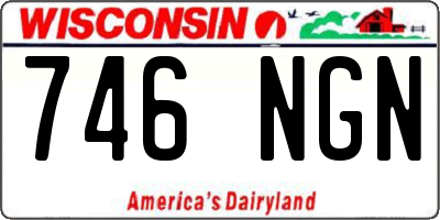 WI license plate 746NGN