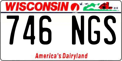 WI license plate 746NGS