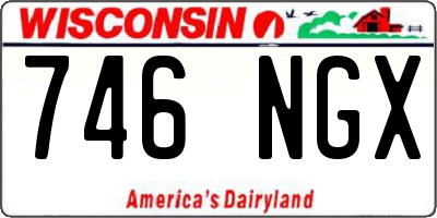 WI license plate 746NGX