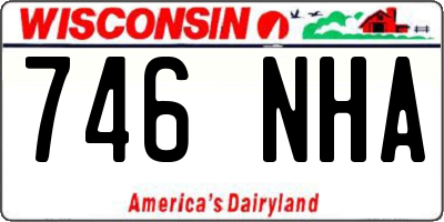 WI license plate 746NHA