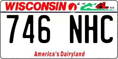 WI license plate 746NHC