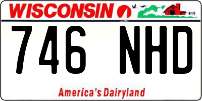 WI license plate 746NHD