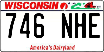 WI license plate 746NHE