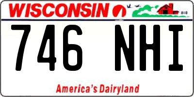 WI license plate 746NHI