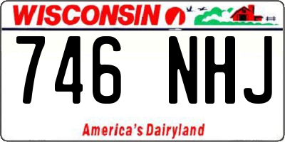 WI license plate 746NHJ