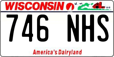 WI license plate 746NHS