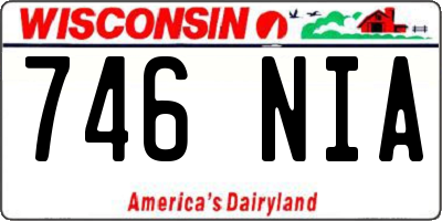 WI license plate 746NIA