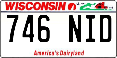 WI license plate 746NID