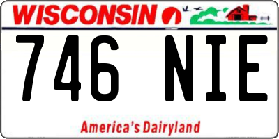 WI license plate 746NIE