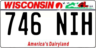 WI license plate 746NIH